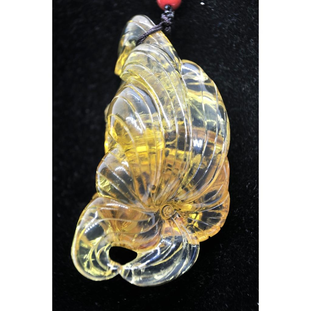 多米尼加藍珀 多明尼加藍珀 藍珀觀音-花開現佛(90%乾淨度)(付大師收藏證書)(付GIC檢定證書)-細節圖3