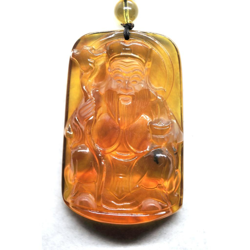 緬甸琥珀 棕紅珀 紫羅蘭珀 金棕珀 金棕珀福德正神-土地公公(付產地證書)-細節圖3