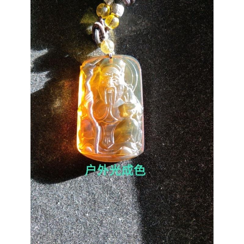 緬甸琥珀 棕紅珀 紫羅蘭珀 金棕珀 金棕珀福德正神-土地公公(付產地證書)-細節圖5