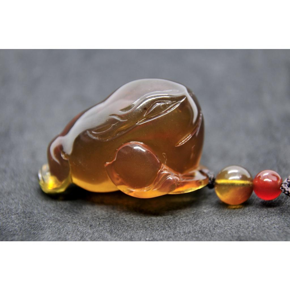 緬甸琥珀 棕紅珀 紫羅蘭珀 金棕珀 金棕珀三足金蟾-細節圖2