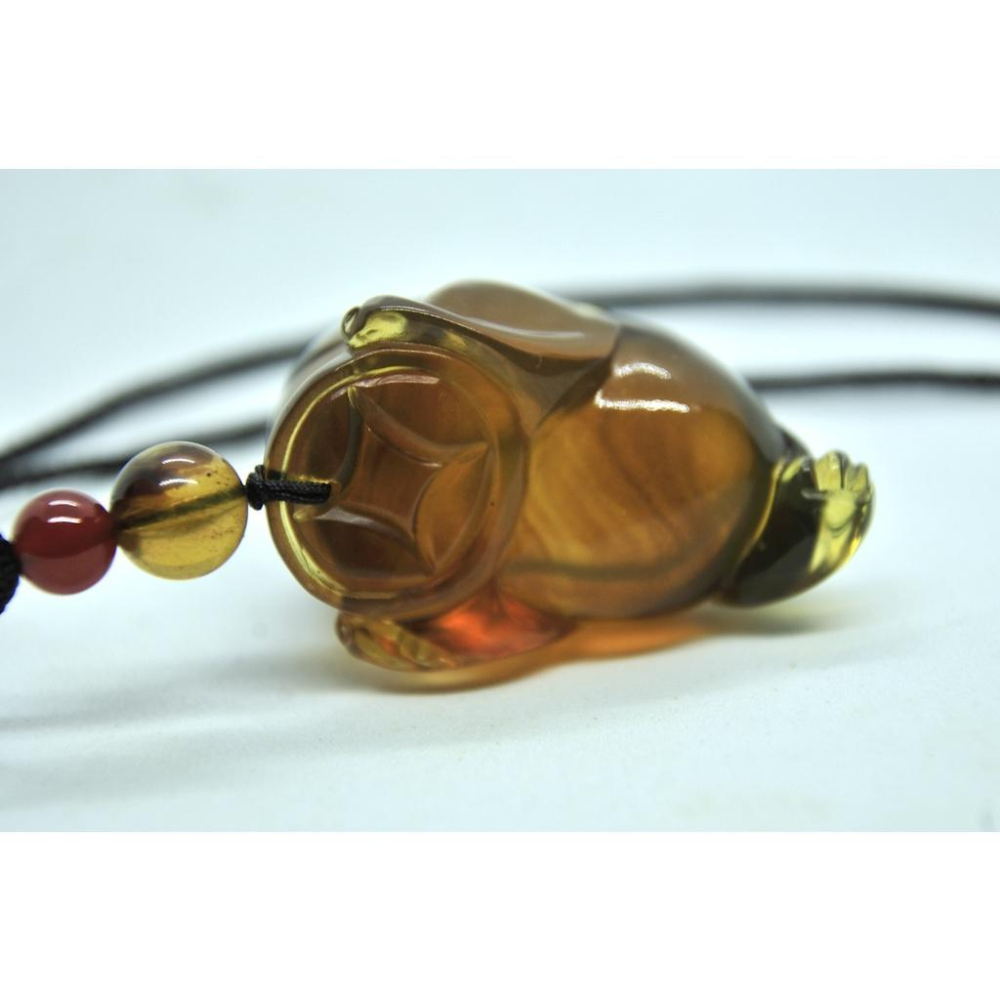 緬甸琥珀 棕紅珀 紫羅蘭珀 金棕珀 金棕珀三足金蟾-細節圖5