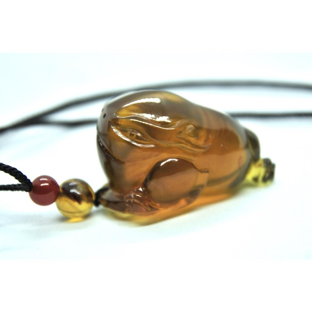 緬甸琥珀 棕紅珀 紫羅蘭珀 金棕珀 金棕珀三足金蟾-細節圖6