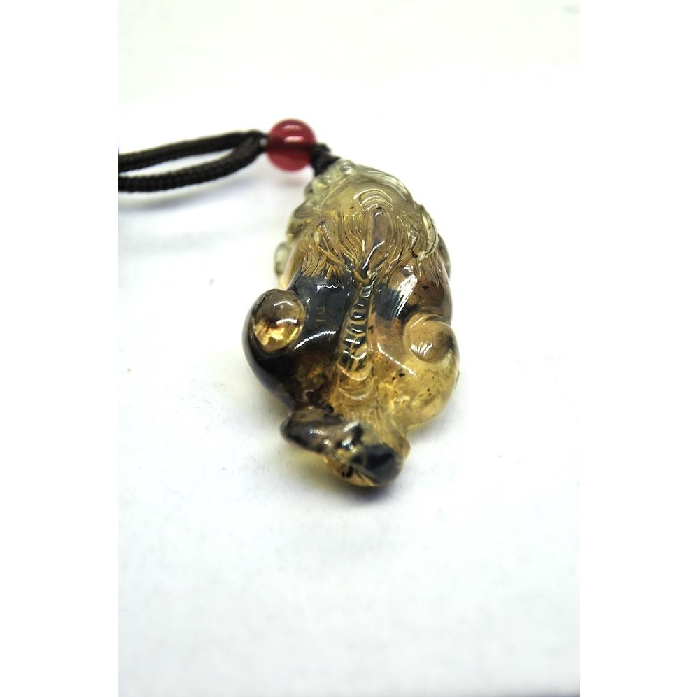多米尼加藍珀 多明尼加藍珀 藍珀貔貅(付大師收藏證書)(付GIC檢定證書)-細節圖4