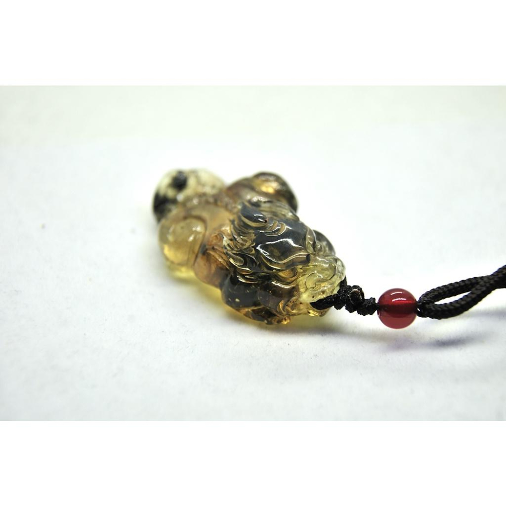 多米尼加藍珀 多明尼加藍珀 藍珀貔貅(付大師收藏證書)(付GIC檢定證書)-細節圖5