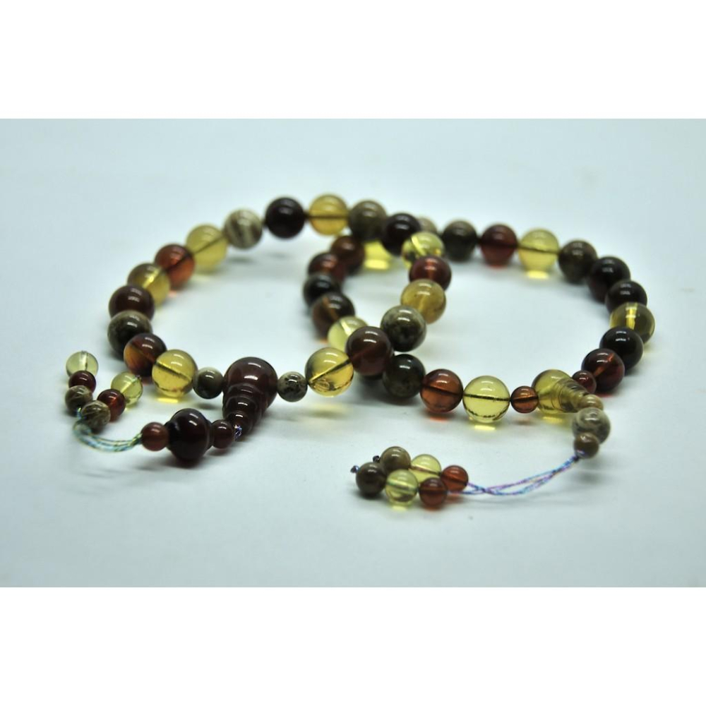 緬甸琥珀 棕紅珀 紫羅蘭珀 金棕珀多寶手持串8MM 15手圍(高配精品)-細節圖4