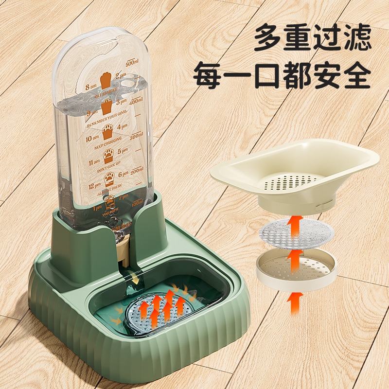 寵物虹吸自動飲水器（520ML，送3片活性炭濾芯）-細節圖2