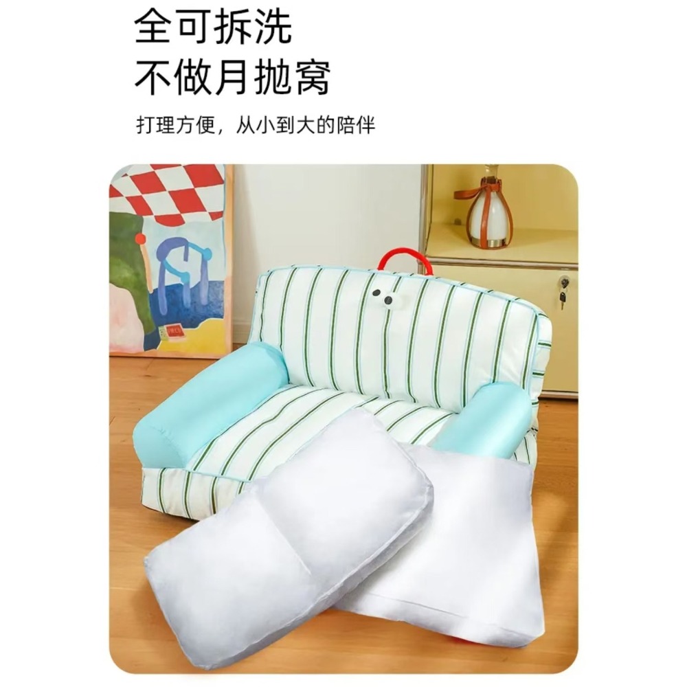 寵物可拆洗條紋冰感沙發床-細節圖4