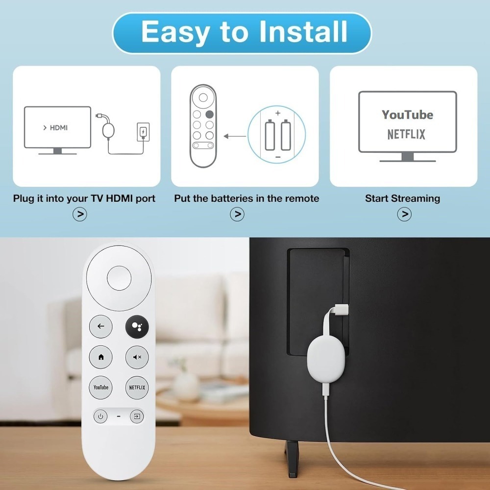 適用於Google TV REMOTE 遙控器 Chromecast 語音 第四代控制器 副廠遙控器-細節圖2