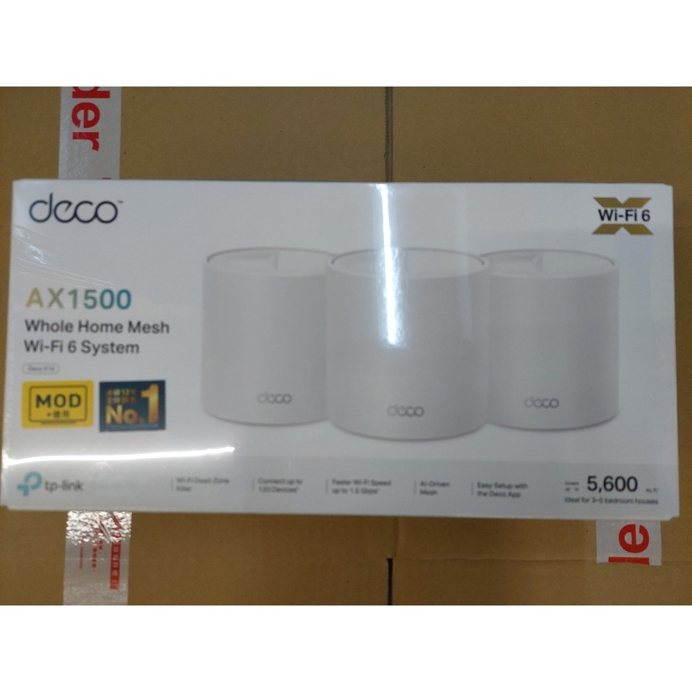 tp-link deco x10 ax1500 wifi6 mesh 分享器/路由器 3入組 全新未拆封-細節圖2