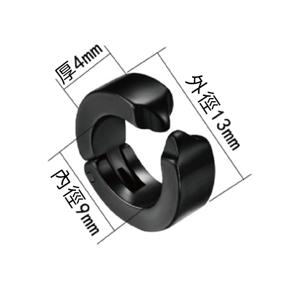 Amo 夾式耳環 不需耳洞 耳夾 無耳洞耳環 耳夾耳環 耳環 耳飾 抗敏耳環 飾品 不鏽鋼耳環 圈圈耳環 鈦鋼耳環-細節圖6