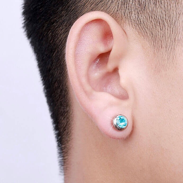 Amo 磁吸耳環 磁鐵耳環 磁吸耳夾 耳夾 耳夾耳環 水鑽耳環 耳飾 飾品 不鏽鋼耳環 鑽石耳環 圓形耳環 飾品-細節圖8