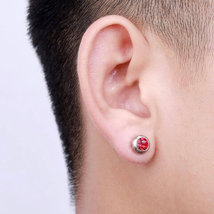 Amo 磁吸耳環 磁鐵耳環 磁吸耳夾 耳夾 耳夾耳環 水鑽耳環 耳飾 飾品 不鏽鋼耳環 鑽石耳環 圓形耳環 飾品-細節圖9