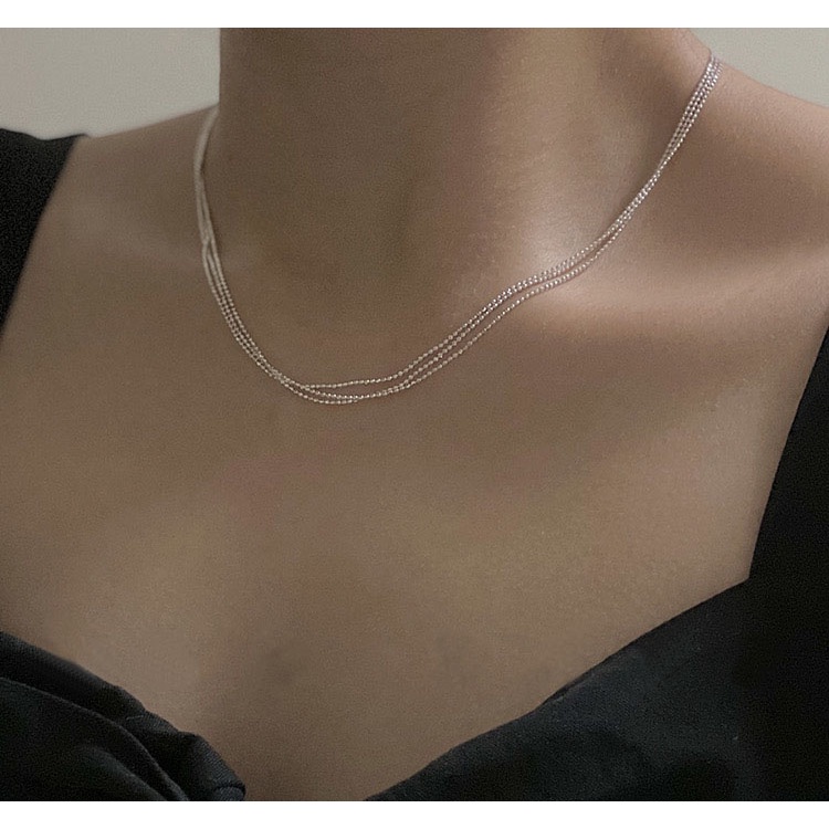 Amo 項鍊 三層鍊 項鍊女 飾品 項鏈 閨蜜項鍊 鎖骨鍊 鎖骨鏈 項鏈女 女生項鍊 鎖骨項鍊 項鍊韓國-細節圖3