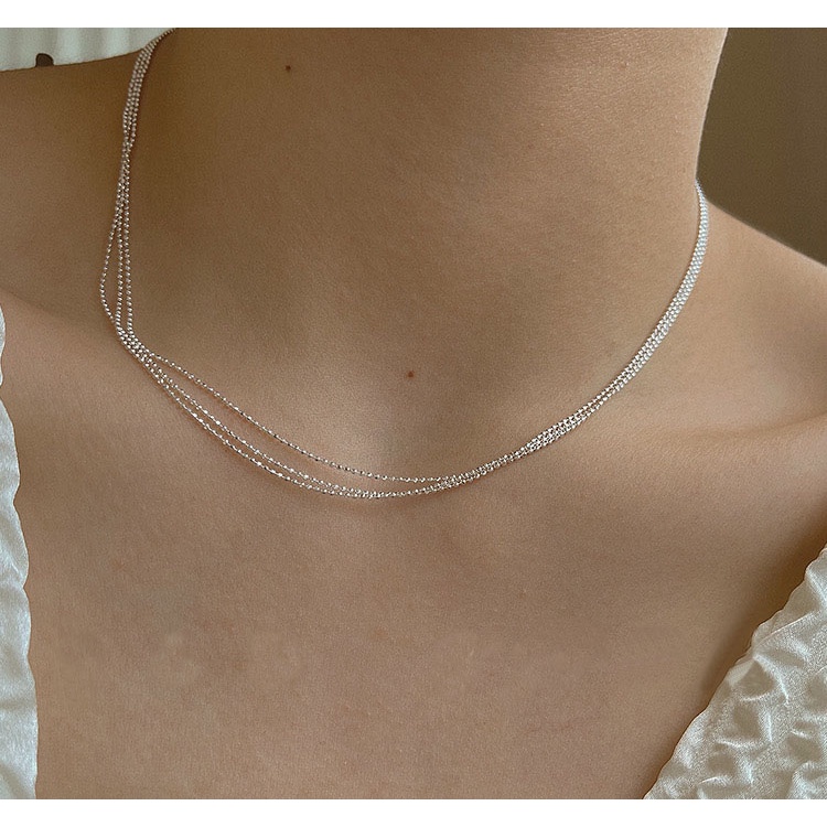 Amo 項鍊 三層鍊 項鍊女 飾品 項鏈 閨蜜項鍊 鎖骨鍊 鎖骨鏈 項鏈女 女生項鍊 鎖骨項鍊 項鍊韓國-細節圖4