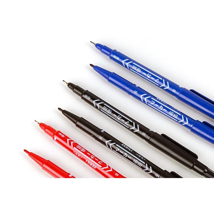 ⚡快速出貨⚡ 現貨 油性奇異筆 雙頭 簽名筆 文具 奇異筆 馬克筆 簽字筆 藍色 黑色 筆 油性筆 記號筆 辦公用品-細節圖2