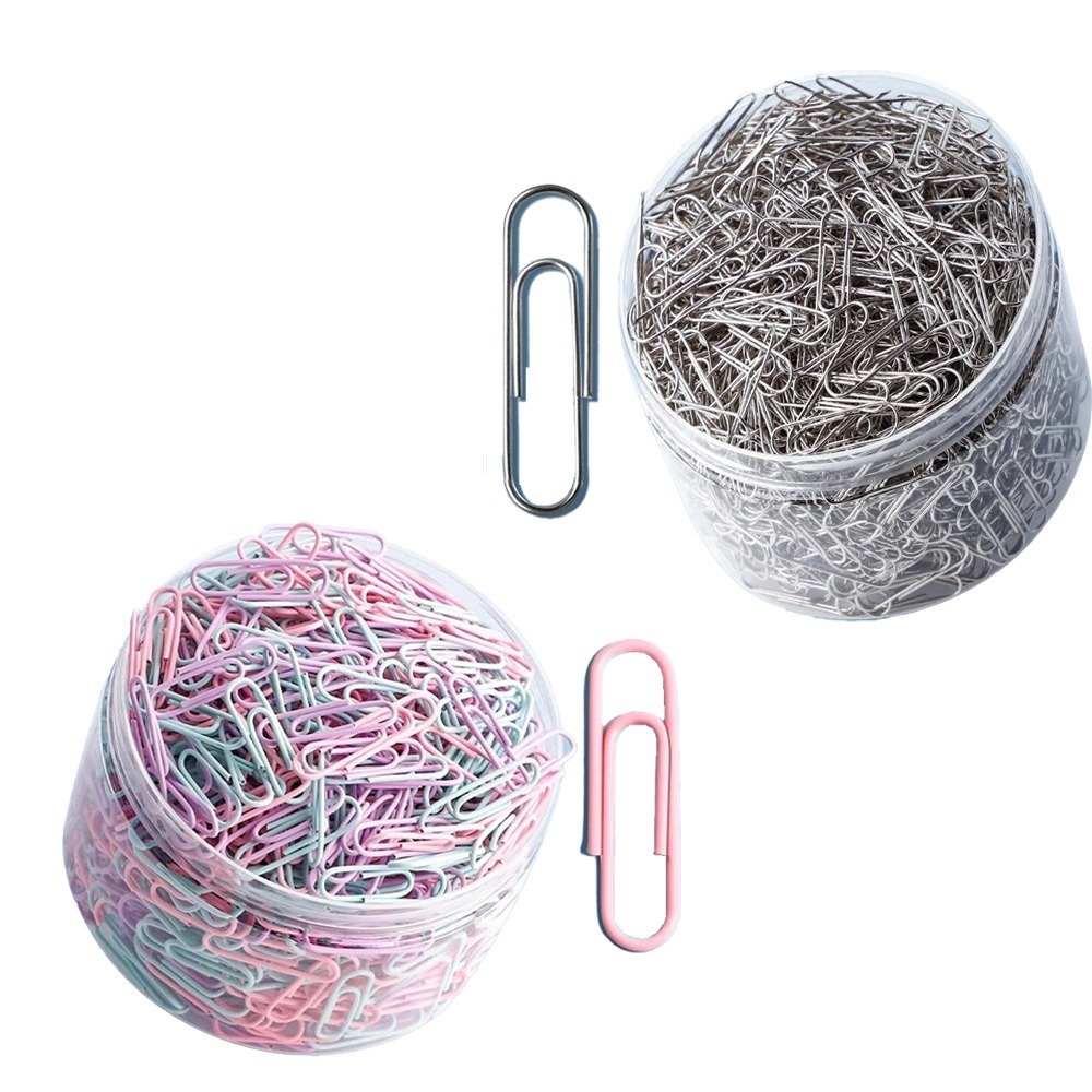 ⚡快速出貨⚡ 現貨 迴紋針 莫蘭迪色 銀色 夾子 文具 文具用品 辦公文具 辦公用品-細節圖2