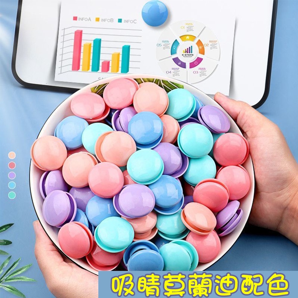 ⚡快速出貨⚡ 現貨 圓形磁鐵 莫蘭迪色  圓頭磁鐵 磁鐵 黑板 白板磁鐵 冰箱貼 教師用磁鐵 冰箱磁鐵 磁鐵 蘑菇磁鐵-細節圖6