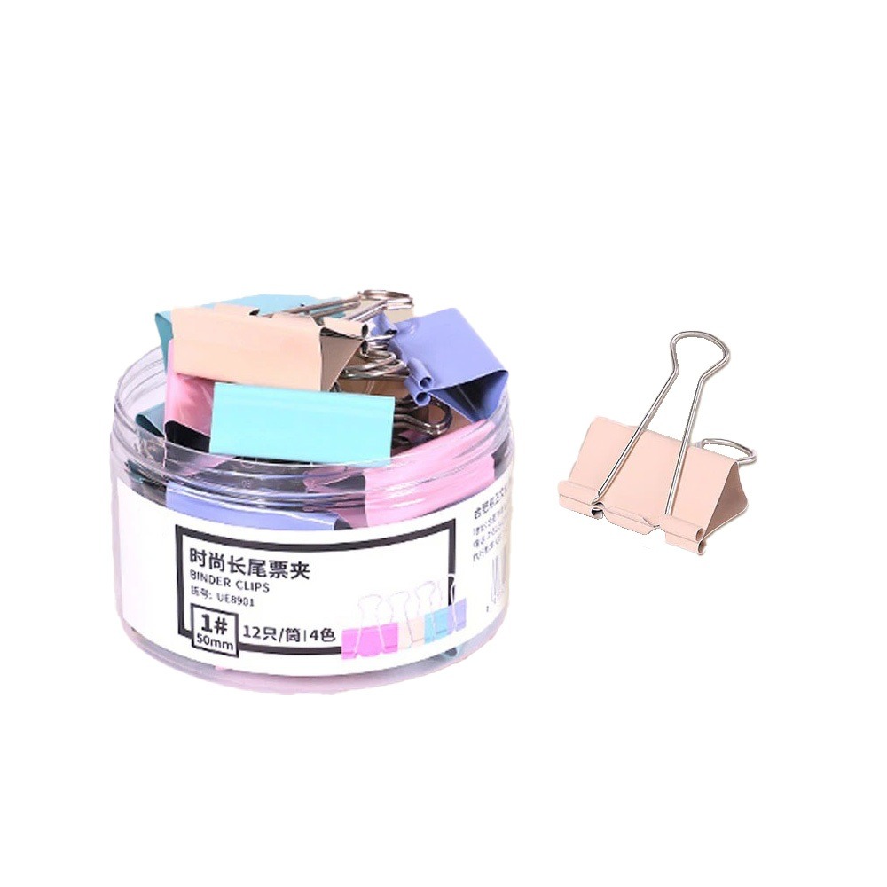 ⚡快速出貨⚡ 現貨 長尾夾 莫蘭迪色 文具夾 燕尾夾 票據夾 標記夾 記號夾 彩色長尾夾 夾子 辦公用品 文具 文件夾-細節圖2