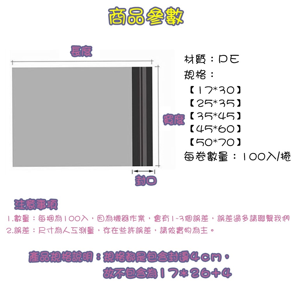 ⚡快速出貨⚡ 現貨 破壞袋 白色 100入/捲 包材 包裝袋 防水 防爆邊 包裝 不透光 便利袋 自粘袋 大尺寸 加厚-細節圖9