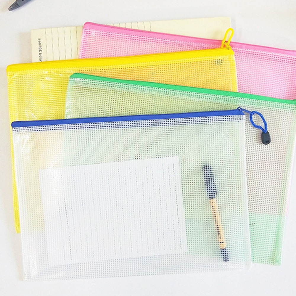 ⚡快速出貨⚡ 現貨 網格拉鍊袋 網格袋 收納袋 拉鍊袋 收納 筆袋 手提袋 文具 文件袋 防水收納袋 資料袋 拉鏈袋-細節圖7