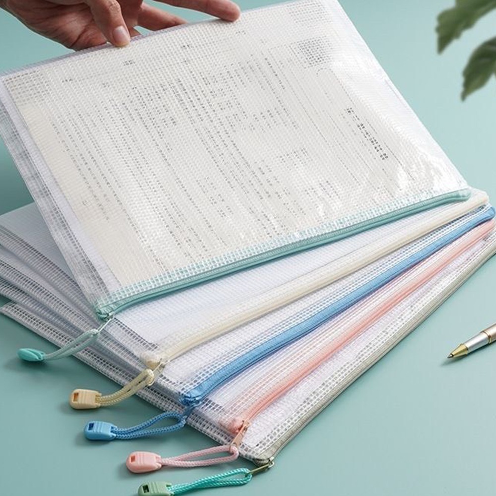 ⚡快速出貨⚡ 現貨 網格拉鍊袋 網格袋 收納袋 拉鍊袋 收納 筆袋 手提袋 文具 文件袋 防水收納袋 資料袋 拉鏈袋-細節圖8