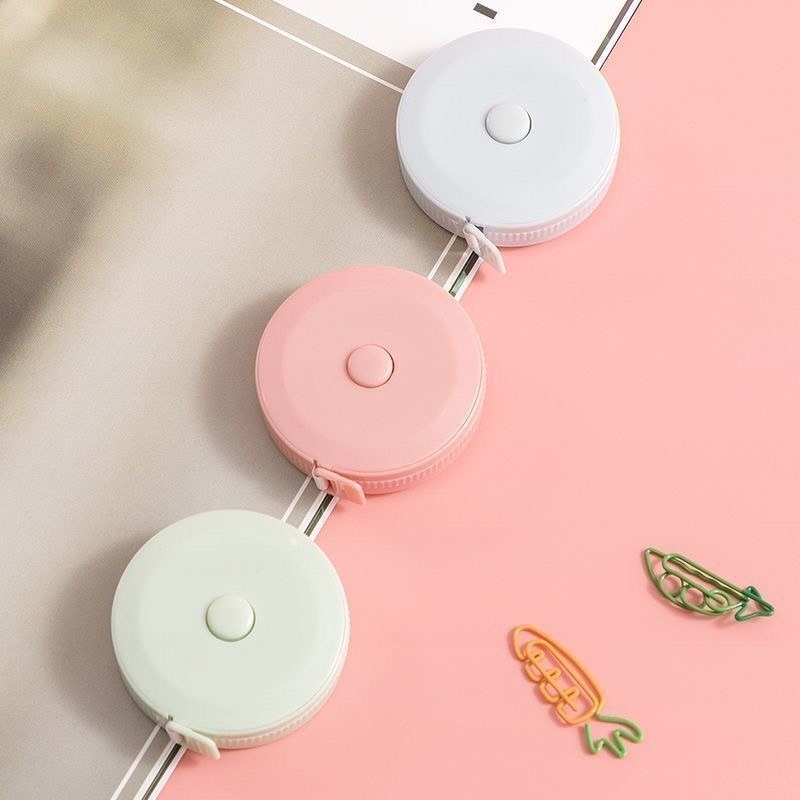 快速出貨 現貨 伸縮捲尺 布尺 皮尺 捲尺 量尺 裁縫尺 隨身 軟尺 量腰圍 迷你自動伸縮布尺 裁縫尺 尺 小捲尺-細節圖7