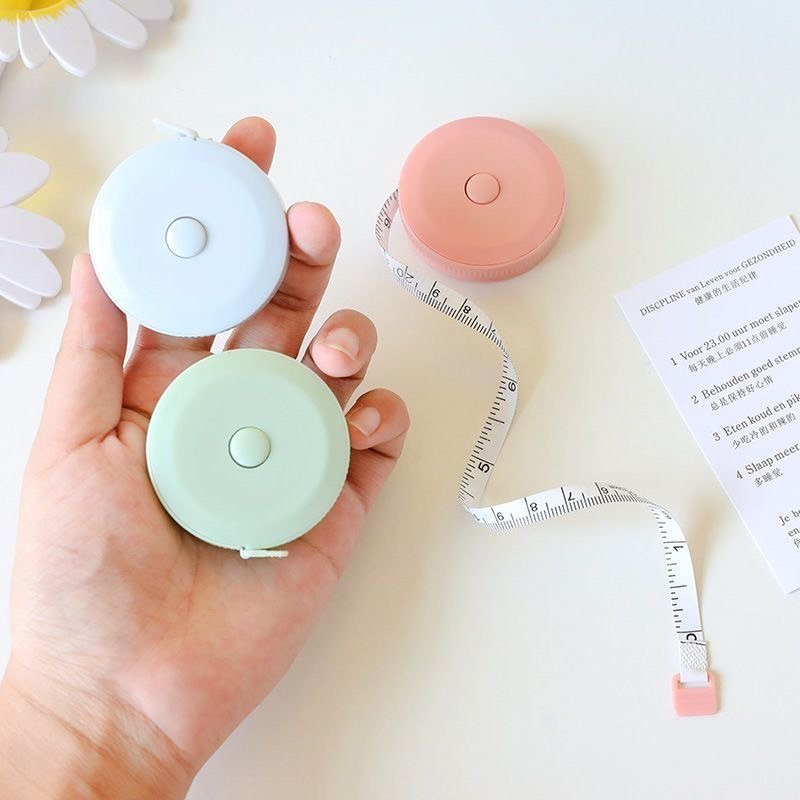 快速出貨 現貨 伸縮捲尺 布尺 皮尺 捲尺 量尺 裁縫尺 隨身 軟尺 量腰圍 迷你自動伸縮布尺 裁縫尺 尺 小捲尺-細節圖9