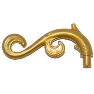 樂高百寶袋 LEGO「彎曲植物莖」28870 珍珠金 6172437-規格圖1