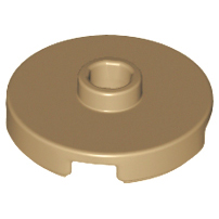 樂高百寶袋 LEGO「圓平面磚帶凸點 2x2」18674 深沙色 6132767-規格圖1