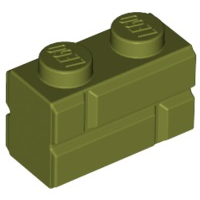 樂高百寶袋 LEGO「基本磚-磚牆」98283 橄欖綠 6202628-規格圖1