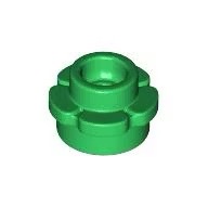 樂高百寶袋 LEGO「花邊薄圓板 1x1」24866 綠色 6135287-規格圖1