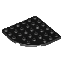 樂高百寶袋 LEGO「薄板磚 圓角 6x6 」6003 黑色 4496676 6137779-規格圖1