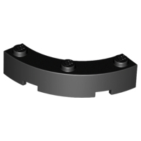 樂高百寶袋 LEGO「基本磚圓角 4x4 」48092 黑色 4275674-規格圖1