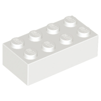 樂高百寶袋 LEGO「基本磚 2x4」3001 白色 300101 6551094-規格圖1