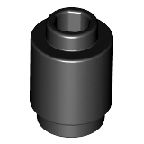 樂高百寶袋 LEGO「圓形磚 1x1」3062 黑色 306226-規格圖1