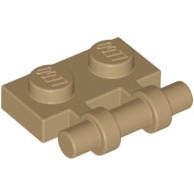 樂高百寶袋 LEGO「薄板磚帶手把 1x2」2540 深沙色 6210495-規格圖1