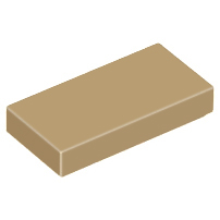 樂高百寶袋 LEGO「平面磚 1x2」3069 深沙色 4496699-規格圖1