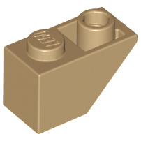 樂高百寶袋 LEGO「斜面磚 45 反向 2x1」3665 深沙色 6121959-規格圖1