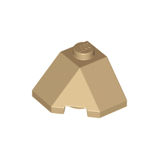 樂高百寶袋 LEGO「楔型磚 2x2 斜邊角」13548 深沙色 6331865 6186256-規格圖1