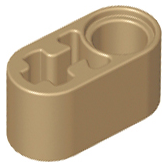 樂高百寶袋 LEGO「科技零件 升臂帶軸孔 」60483 深沙色 6170313 6344864-規格圖1