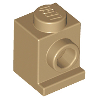 樂高百寶袋 LEGO「修改磚 1x1」4070 深沙色 6273590-規格圖1