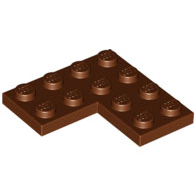 樂高百寶袋 LEGO「L型薄板磚 4x4」2639 紅棕色 6397609-規格圖1