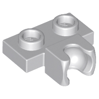 樂高百寶袋 LEGO「薄板磚 1x2 帶球型接口」14704 淺藍灰色 6338165 6043656-規格圖1