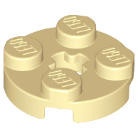 樂高百寶袋 LEGO「圓形薄板磚 2x2」4032 沙色 403205 4140562-規格圖1