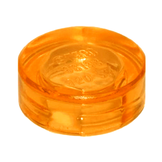 樂高百寶袋 LEGO「平面磚 圓型 1x1」98138 透明橘色 6514197 6274847 4646865-規格圖1