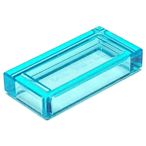 樂高百寶袋 LEGO「平面磚 1x2」3069 透明亮藍色 4585132 6514224 6251295-規格圖1