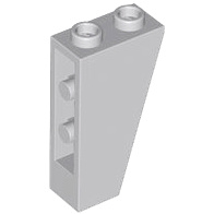 樂高百寶袋 LEGO「斜面磚 75 反向 2x1x3」2449 淺藍灰色 4216248-規格圖1