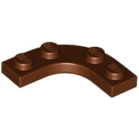 樂高百寶袋 LEGO「薄板磚 圓角3x3帶2x2切口」68568 紅棕色 6361038-規格圖1