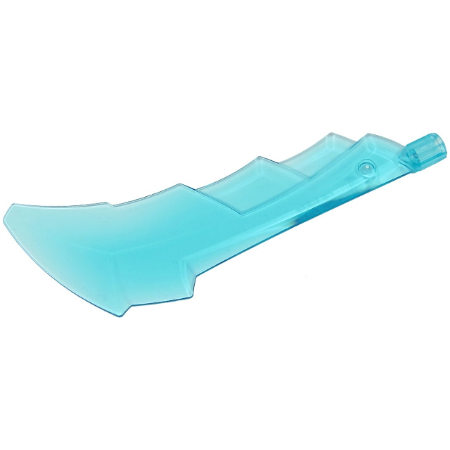 樂高百寶袋 LEGO「武器 巨大刀刃」2144 透明亮藍色 6586640 6422995-規格圖1