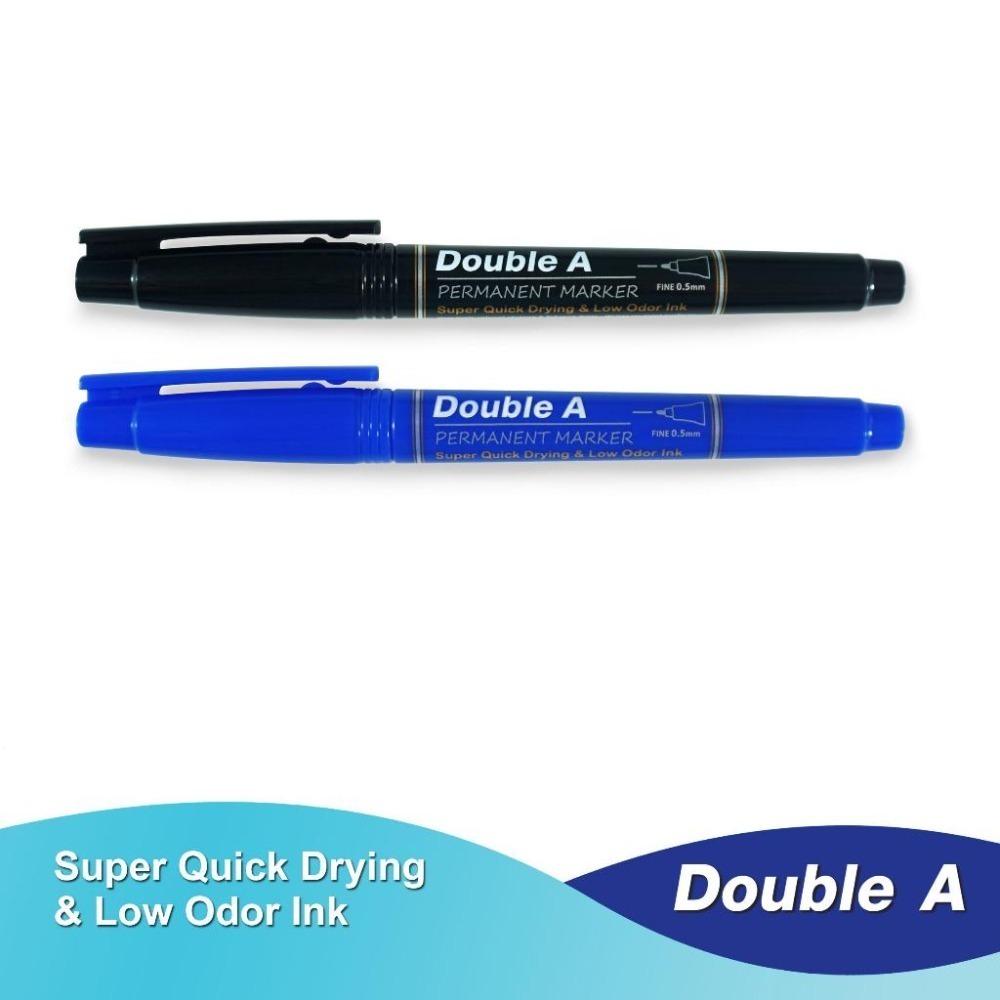 【Double A】油性細字奇異筆 - 黑（圓頭 0.5mm）速乾筆 DPM-400-A-細節圖4